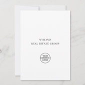 エレガントウィンターランドクリスマス企業の休暇 サンキューカード (裏面)