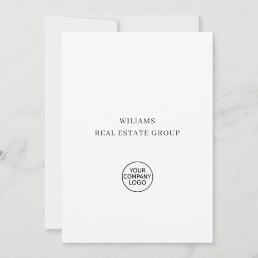 エレガントウィンターランドクリスマス企業の休暇 サンキューカード (裏面)