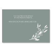 エレガントウェディングアコモデーションカードセージ テーブルナンバー (裏面)