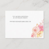 エレガントウェディングアコモデーションカードフローラ エンクロージャーカード (裏面)