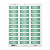 エレガントウェディングアドレスフローリーハートミントグリーン ラベル (フルシート)