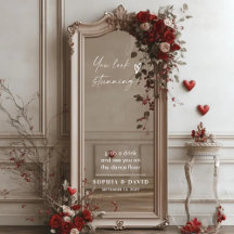 エレガントウェディングウェルカムサインセルフィー鏡デカール