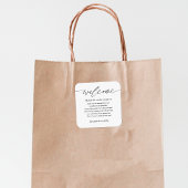 エレガントウェディングウェルカム抱き枕バスケット スクエアシール