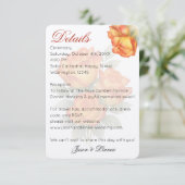 エレガントウェディングウォーターバラパステル花びら エンクロージャーカード (スタンド正面)