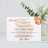 エレガントウェディングウォーターバラパステル花びら エンクロージャーカード (スタンド正面)