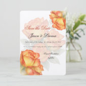 エレガントウェディングウォーターバラパステル花びら セーブザデート (スタンド正面)