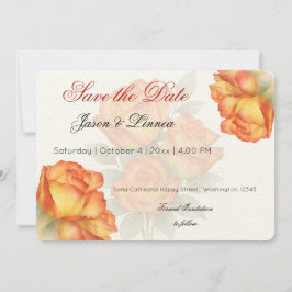 エレガントウェディングウォーターバラパステル花びら セーブザデート