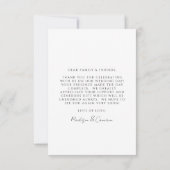 エレガントウェディングカスタムフォトメッセージ サンキューカード (裏面)