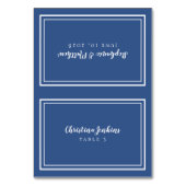 エレガントウェディングカスタム座席表ブルー テーブルナンバー (正面)