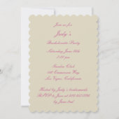 エレガントウェディングガウンバチェロレッテ招待状 招待状 (裏面)