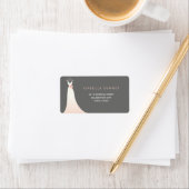 エレガントウェディングガウンブライダルシャワー住所 シール (インサイチュ)