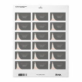 エレガントウェディングガウンブライダルシャワー住所 シール (フルシート)