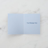 エレガントウェディングガウンブルーサンキューカード サンキューカード (内部)