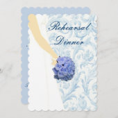 エレガントウェディングガウンリハーサルディナー招待状 招待状 (正面/裏面)