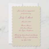 エレガントウェディングガウン婚約パーティ招待状 招待状 (裏面)