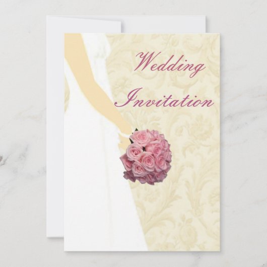 エレガントウェディングガウン結婚式招待状 招待状 (正面)