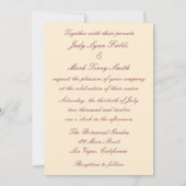 エレガントウェディングガウン結婚式招待状 招待状 (裏面)