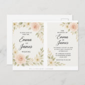 エレガントウェディングクラシック招待状 – タイムレスデ ポストカード (正面/裏面)