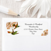 エレガントウェディンググリーンハミングバード赤面ピンク ラベル (インサイチュ)