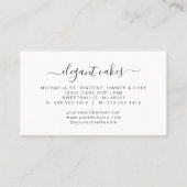 エレガントウェディングケーキブルゴーニュベーカリー 名刺 (裏面)