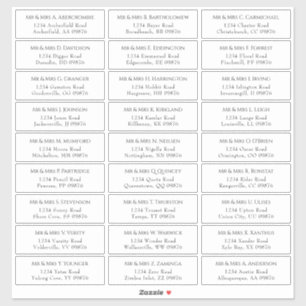 エレガントウェディングゲストアドレス シール