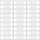 エレガントウェディングゲストアドレス シール (正面)