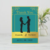 エレガントウェディングゲストフォトサンキューカード サンキューカード (スタンド正面)