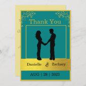 エレガントウェディングゲストフォトサンキューカード サンキューカード (正面/裏面)