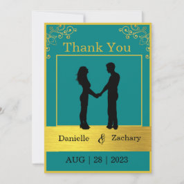 エレガントウェディングゲストフォトサンキューカード サンキューカード