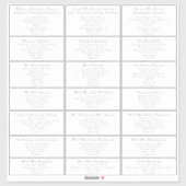 エレガントウェディングゲストロン住所 シール (シート)