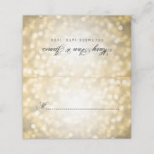 エレガントウェディングゲスト座席表金ゴールド《写真》ぼけ味ライト プレイスカード (外部開封)