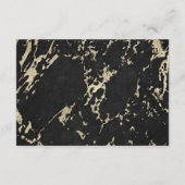 エレガントウェディングゲスト詳細フェイクマーブルフォト エンクロージャーカード (裏面)