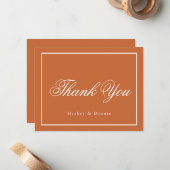 エレガントウェディングサンキューカードクラシックスタイル ノートカード (正面/裏面インサイチュ)