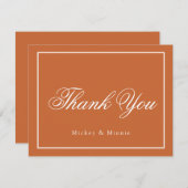 エレガントウェディングサンキューカードクラシックスタイル ノートカード (正面/裏面)