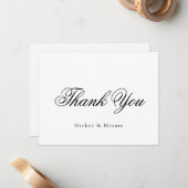 エレガントウェディングサンキューカードクラシックスタイル ノートカード (正面/裏面インサイチュ)