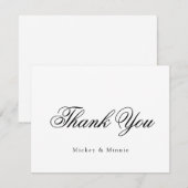 エレガントウェディングサンキューカードクラシックスタイル ノートカード (正面/裏面)