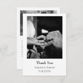 エレガントウェディングサンキューカード | カスタマイズ サンキューカード (正面/裏面)