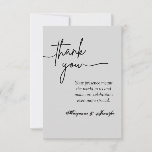 エレガントウェディングサンキューカード サンキューカード (正面)