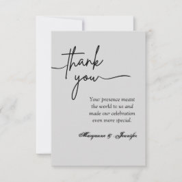 エレガントウェディングサンキューカード サンキューカード