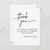 エレガントウェディングサンキューカード サンキューカード (正面/裏面)