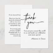 エレガントウェディングサンキューカード サンキューカード (正面/裏面)