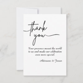 エレガントウェディングサンキューカード サンキューカード
