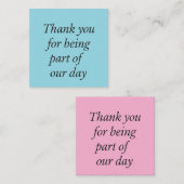 エレガントウェディングサンキューカード – ミニマリストデザイン ロイヤリティカード (正面/裏面)