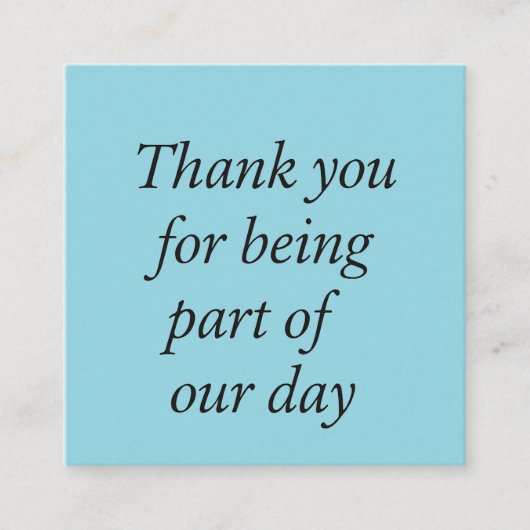 エレガントウェディングサンキューカード – ミニマリストデザイン ロイヤリティカード (正面)