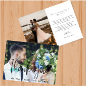 エレガントウェディングサンキューカード 招待状