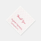 エレガントウェディングサンキューピンクハート紙ナプキン スタンダードカクテルナプキン (角)