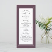 エレガントウェディングサービスセレモニー豪華パープル プログラム (スタンド正面)