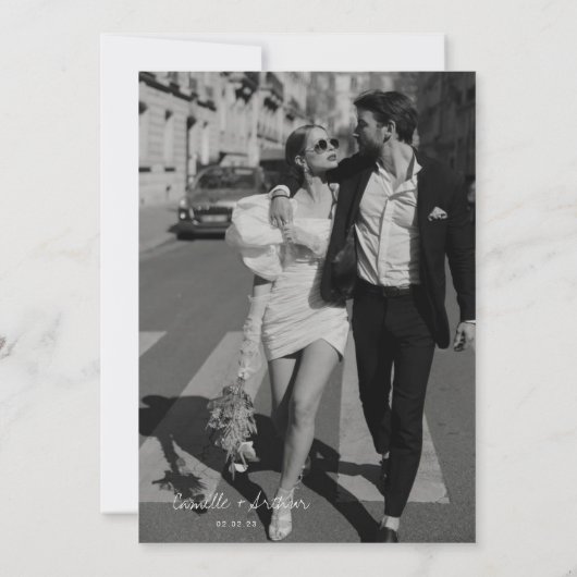 エレガントウェディングザデイト招待状 招待状 (裏面)