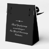エレガントウェディングシンプルアニバーサリーシックブラック フェイバーボックス (裏面サイド)