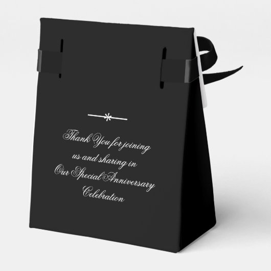 エレガントウェディングシンプルアニバーサリーシックブラック フェイバーボックス (裏面サイド)